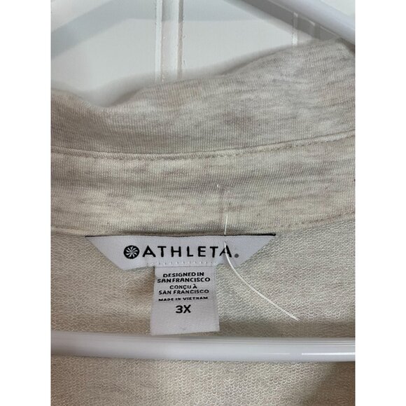 Athleta Womens Westwood Sweatshirt Tee 3XLight Heather Gray Modal Blend Relaxed - Picture 7 of 12